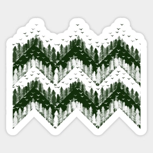 forest chevron Sticker